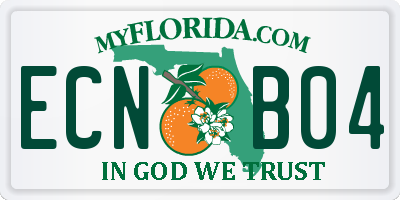 FL license plate ECNB04