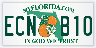 FL license plate ECNB10