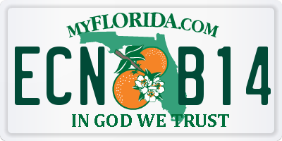 FL license plate ECNB14