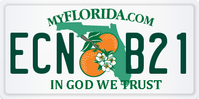 FL license plate ECNB21