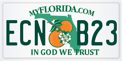 FL license plate ECNB23
