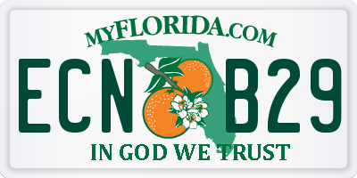 FL license plate ECNB29