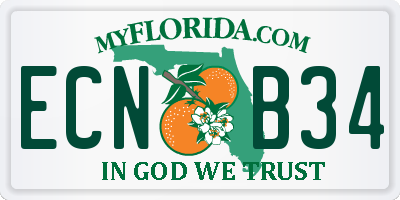 FL license plate ECNB34