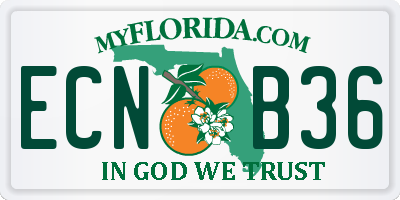 FL license plate ECNB36