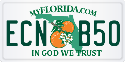 FL license plate ECNB50