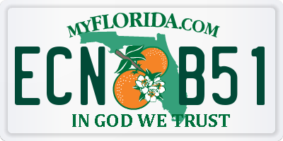 FL license plate ECNB51