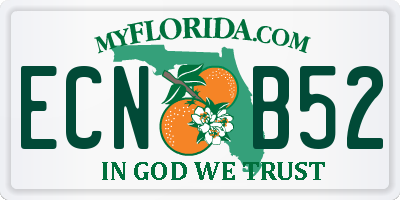 FL license plate ECNB52