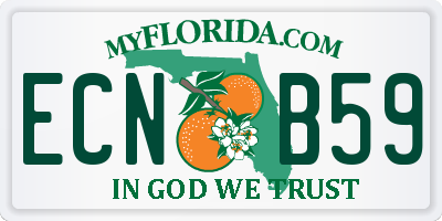 FL license plate ECNB59