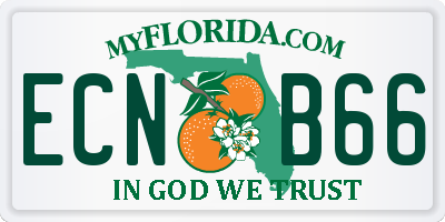 FL license plate ECNB66