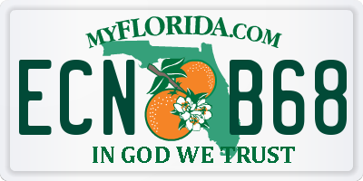 FL license plate ECNB68