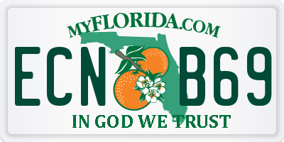 FL license plate ECNB69
