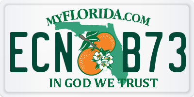 FL license plate ECNB73