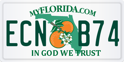 FL license plate ECNB74