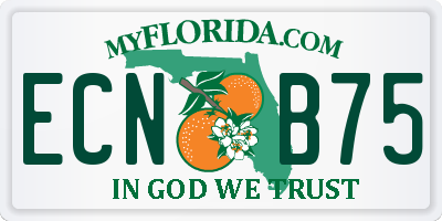 FL license plate ECNB75