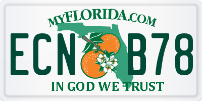 FL license plate ECNB78