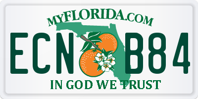 FL license plate ECNB84