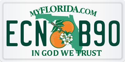 FL license plate ECNB90