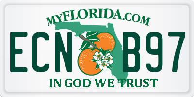 FL license plate ECNB97
