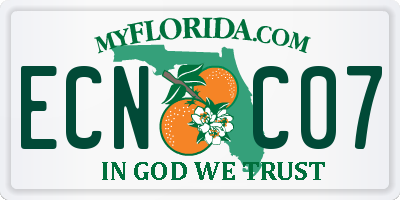 FL license plate ECNC07