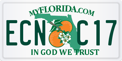 FL license plate ECNC17