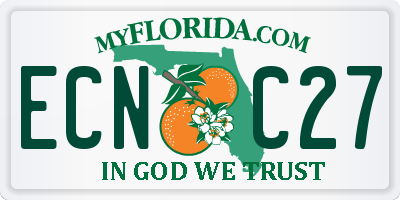 FL license plate ECNC27