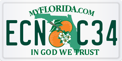 FL license plate ECNC34