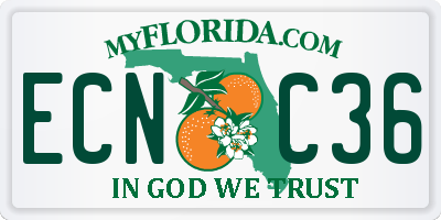 FL license plate ECNC36