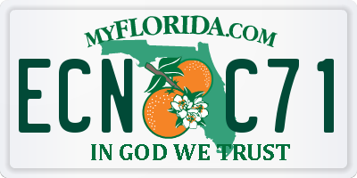 FL license plate ECNC71