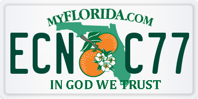 FL license plate ECNC77