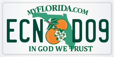 FL license plate ECND09