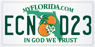 FL license plate ECND23