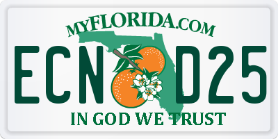 FL license plate ECND25