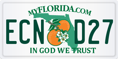 FL license plate ECND27