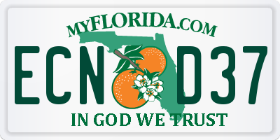 FL license plate ECND37