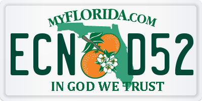 FL license plate ECND52