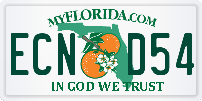 FL license plate ECND54