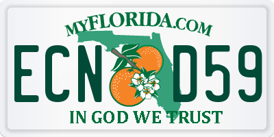 FL license plate ECND59