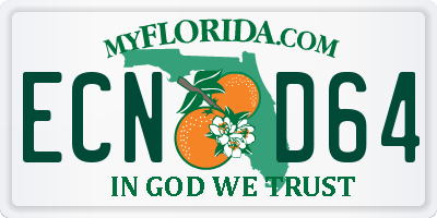 FL license plate ECND64