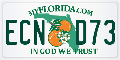 FL license plate ECND73