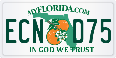 FL license plate ECND75