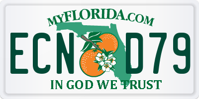 FL license plate ECND79