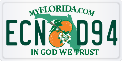 FL license plate ECND94