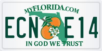 FL license plate ECNE14