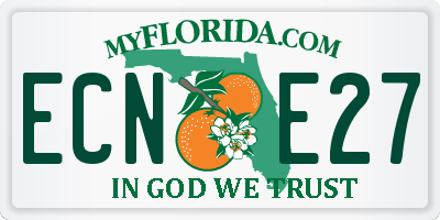 FL license plate ECNE27