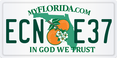 FL license plate ECNE37
