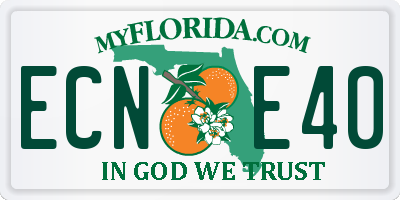 FL license plate ECNE40