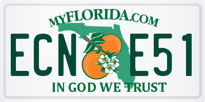 FL license plate ECNE51