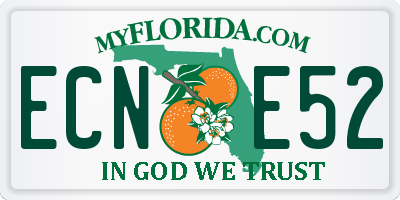 FL license plate ECNE52