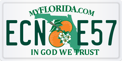 FL license plate ECNE57