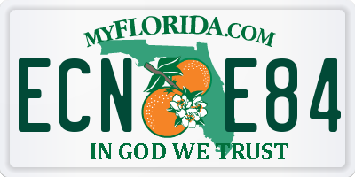 FL license plate ECNE84